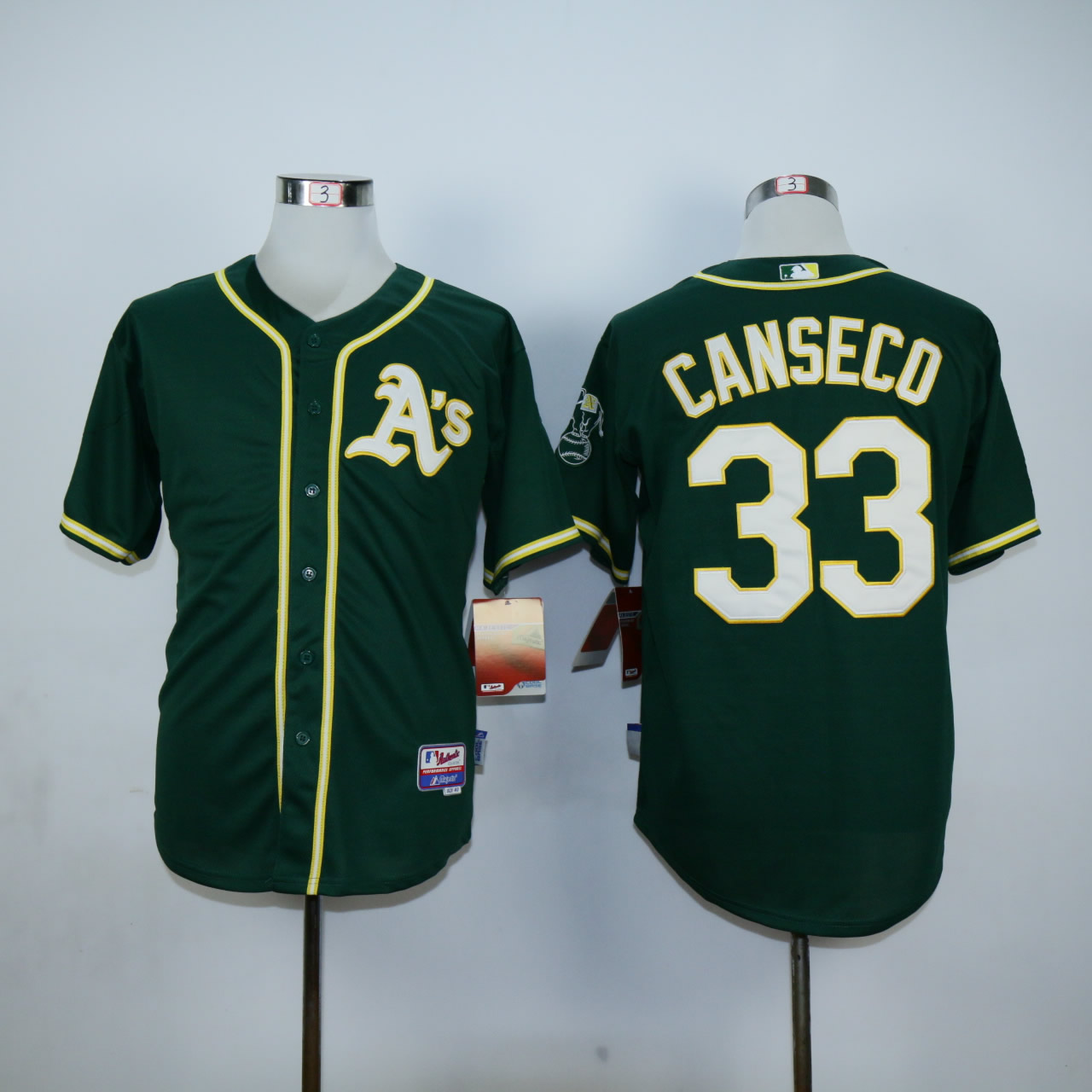 Men Oakland Athletics 33 Canseco Green MLB Jerseys